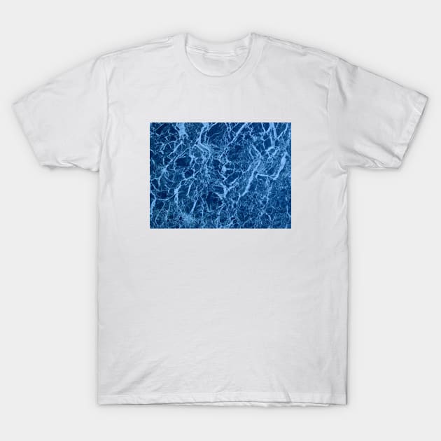 Blue Marble Texture T-Shirt by MarbleTextures